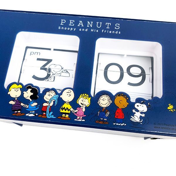 スヌーピー パタパタクロック PEANUTS ネイビー_画像2