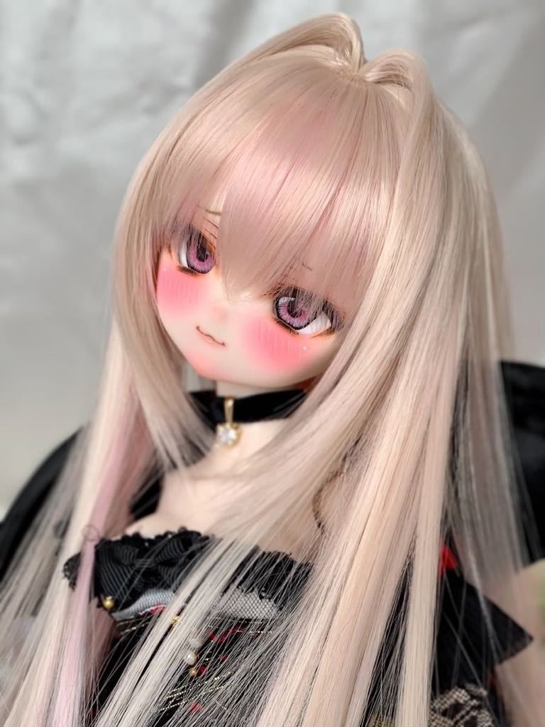 ＊luceluce＊ DDH-27 セミホワイト肌 ソフビ盛りカスタムヘッド＋碁石アイ＋チョーカー 難あり_画像9