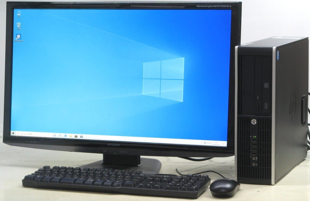 HP Compaq Pro 6300 SFF-3240 ■ 27インチ 液晶セット ■ i3-3240/DVDROM/DisplayPort/省スペース/Windows10 デスクトップのサムネイル