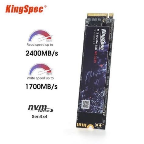 【新品】KingSpec SSD M.2 NVMe 512GB PCIe Gen3x4 国内発送！_画像1