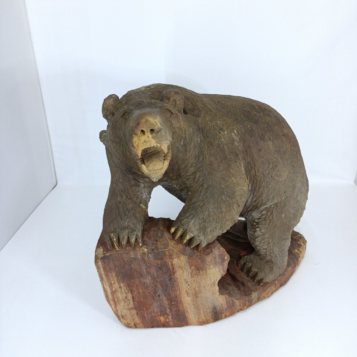 良いオンライン販売 【真作】空知武「熊 木彫り」1962年作 大型作品