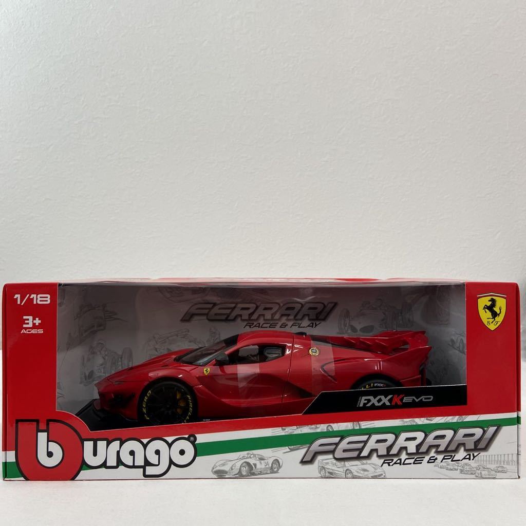 burago 1/18 FERRARI FXX K EVO Red BBurago Ferrari red minicar model car P ZERO PIRELLI