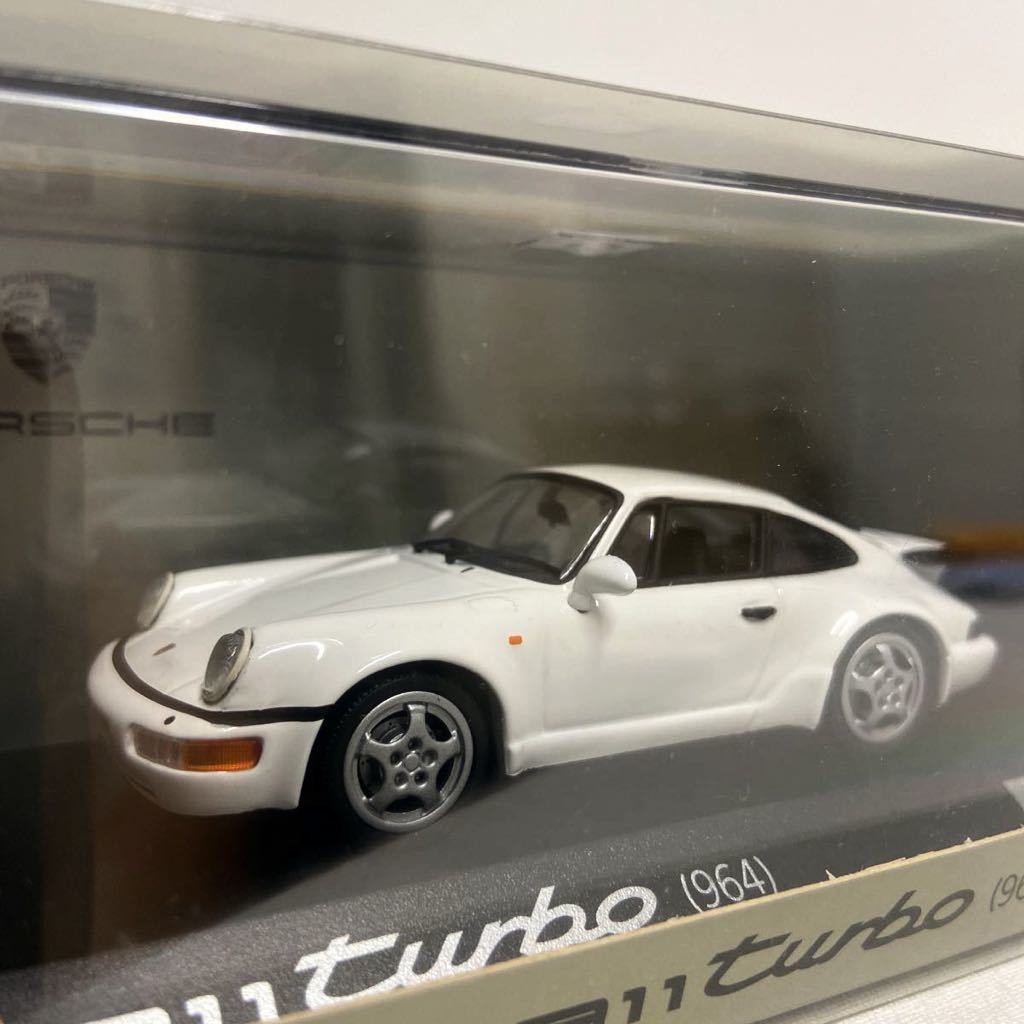 限定車 PORSCHE ディーラー特注 PMA 1/43 911 turbo 964 White MINICHAMPS ポルシェ ターボ ミニカー モデルカー 検索 930 991 997 992