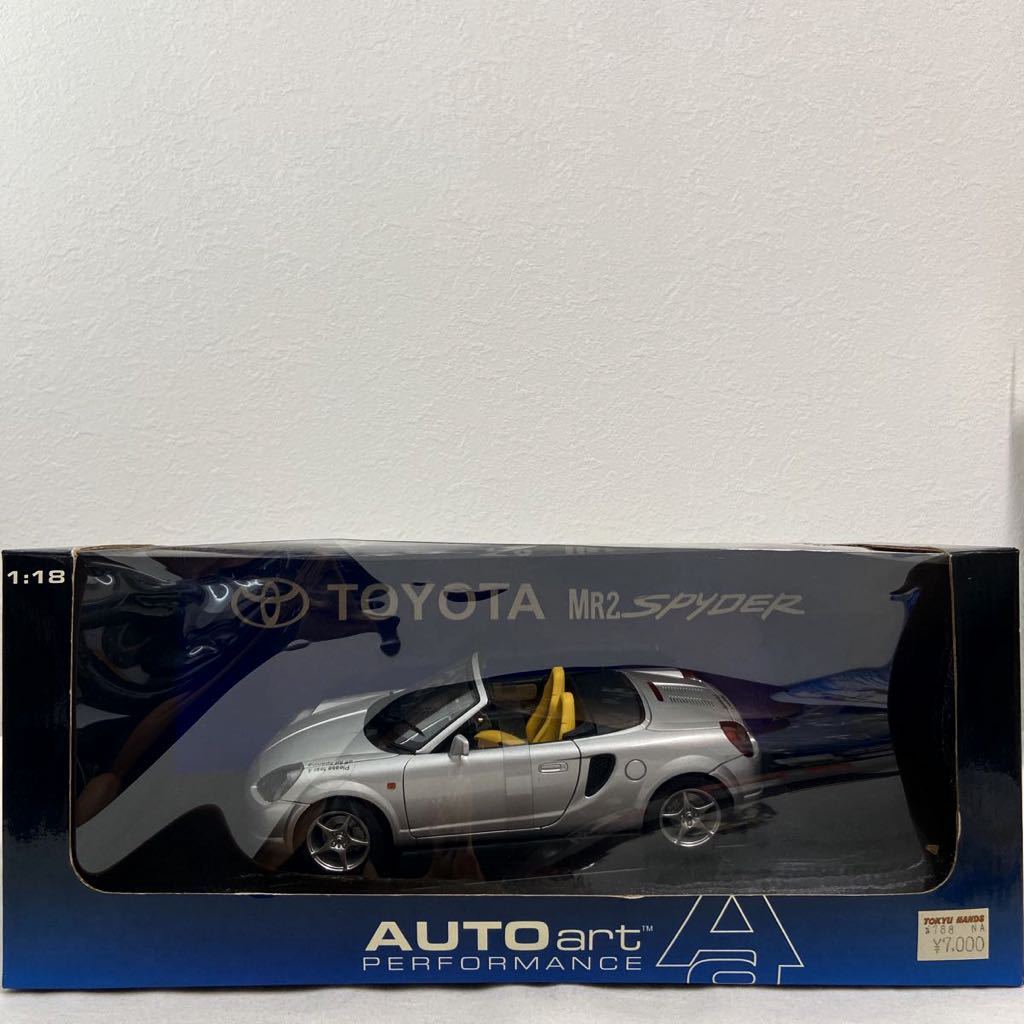 AUTOart 1/18 TOYOTA MR2 SPYDER 2000年 RHD SILVER オートアート トヨタ MR-S シルバー 右ハンドル ミニカー モデルカー Aaの画像1