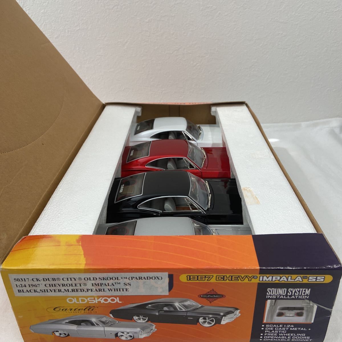 Jada DUB CITY 4台セット 1/24 Chevy Impala SS 1967年 シェビー インパラ ローライダー カスタム 完成品 ミニカー シボレー OLD SKOOL_画像1