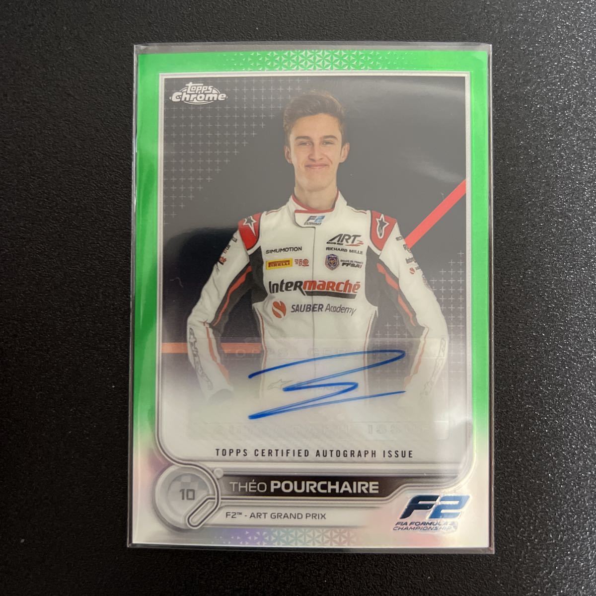 新しいスタイル 2022 Topps Chrome Formula 1 Auto Theo Pourchaire