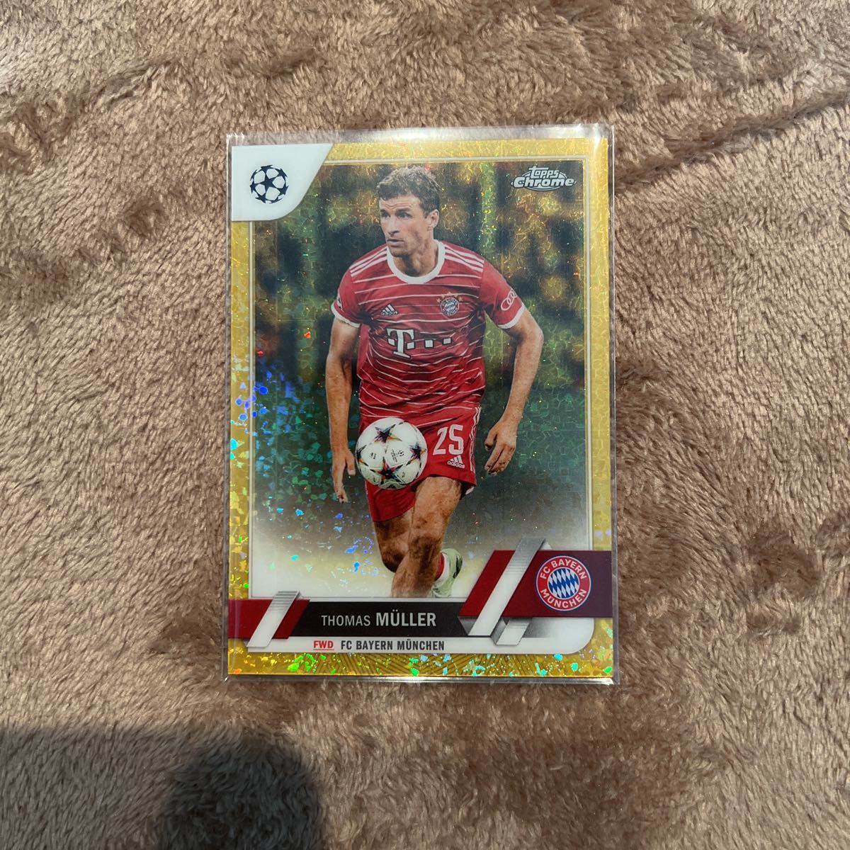 Topps Chrome Uefa club competitions UCC 2022/23 - Thomas Muller - Gold Mini-Diamond 50シリ　Bayern Munchen バイエルン　ミュラー