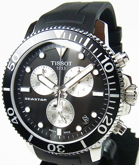 一年保証】ほぼ新品 TISSOT ティソ シースター1000 クロノグラフ T120