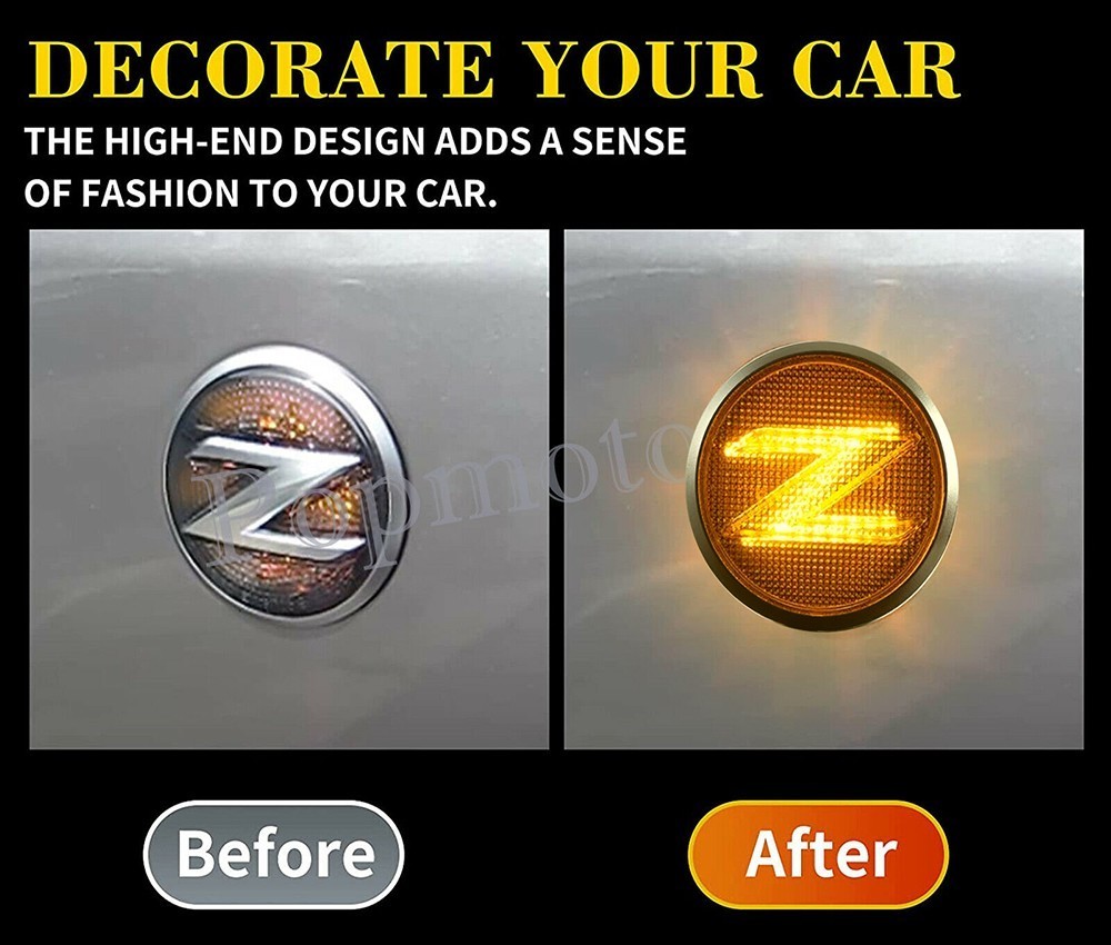 [新品]フェアレディＺ　Z34系 フェアレディZ 流れるウインカー Zマーク シーケンシャル LED 交換式 エンブレム ロードスター NISMO_画像3