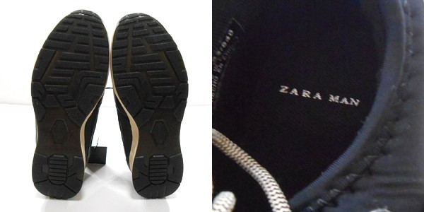 YGG★新品 ZARA MAN ザラ ハイテク スニーカー 黒 28.5cm 44 シューズ 靴 メンズ_画像3