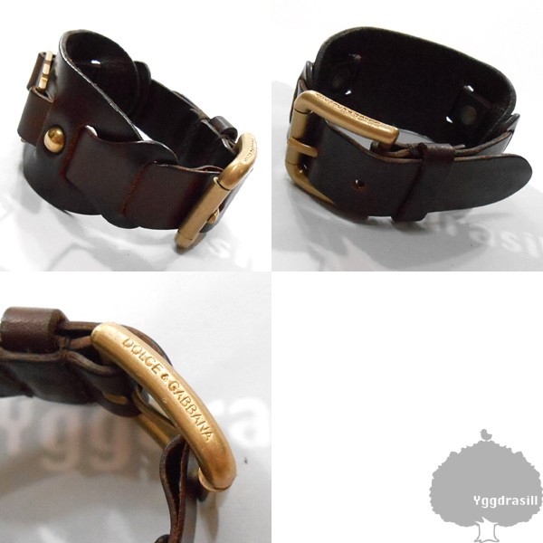 YGG#DOLCE&GABBANA Dolce & Gabbana DG Logo рисунок кожа браслет D&G унисекс аксессуары 