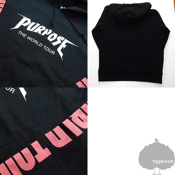 YGG★ 新品 本物 H&M PURPOSE THE WORLD TOUR パーカー XL 黒 スウェット トレーナー エイチアンドエム トップス スエット_画像2