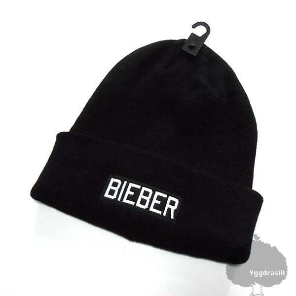 YGG* genuine article new goods H&M Justin beaver Logo knit cap knitted cap watch Beanie black H and M men's unisex 