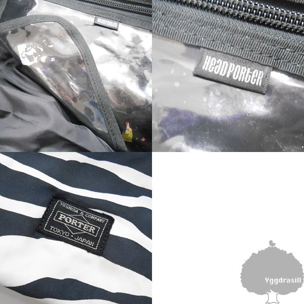 YGG#HEADPORTER Headporter Zebra pattern tote bag white black Yoshida bag bag back bag 