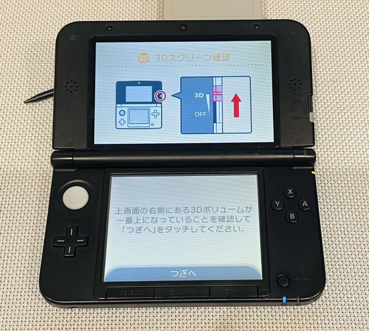 ニンテンドー3DS LL ブルーブラック 本体動作品 送料無料 付属品付き