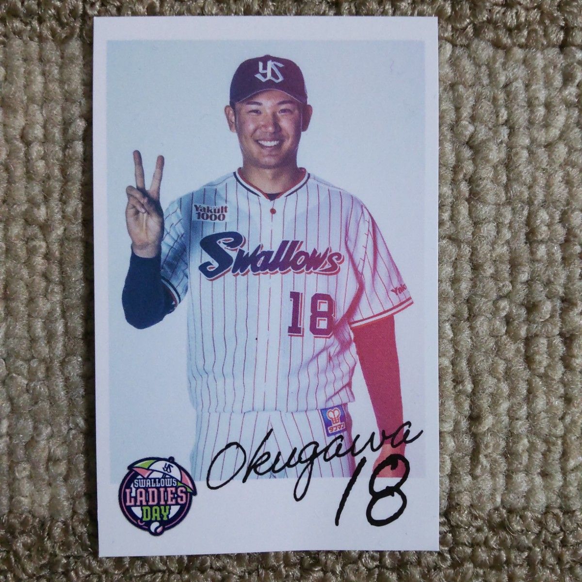 東京ヤクルトスワローズ #18 奥川恭伸 選手 レディースデー チェキ カード