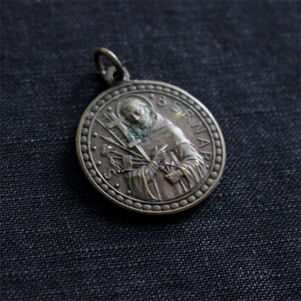 1800年代 フランス アンティーク *メダル ロザリオ キリスト メダイ