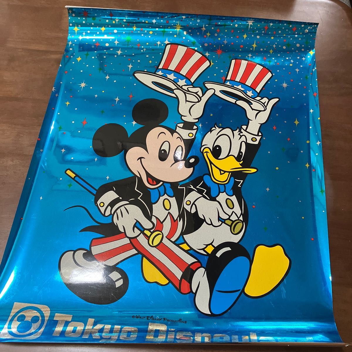 ディズニーポスター ビンテージミッキー ドナルド フイルム素材 ディズニーポスター ビンテージミッキー ドナルド フイルム素材