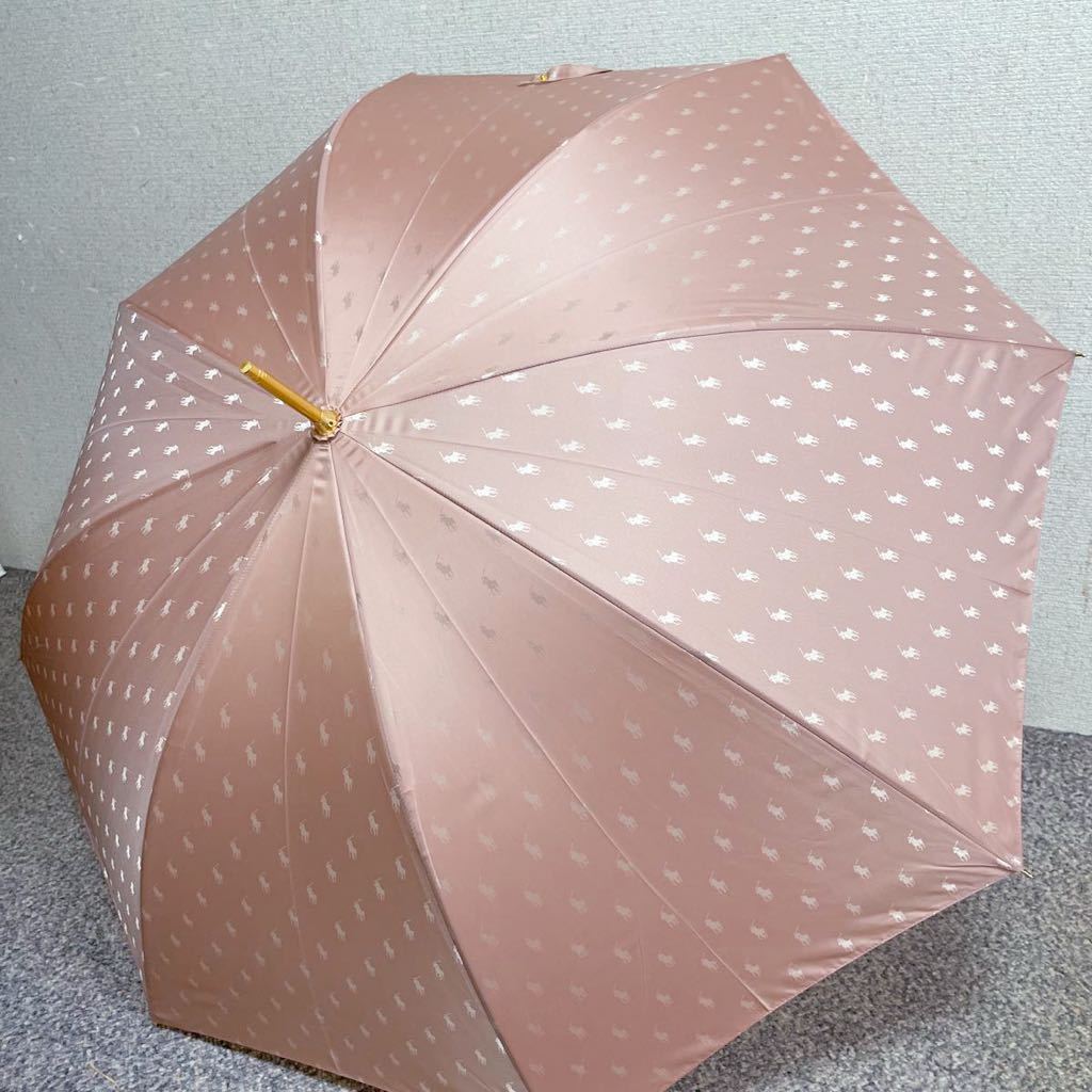 送料無料 新品 ラルフローレン 傘 雨傘 長傘 女性用 ポニー総柄 ピ_画像1