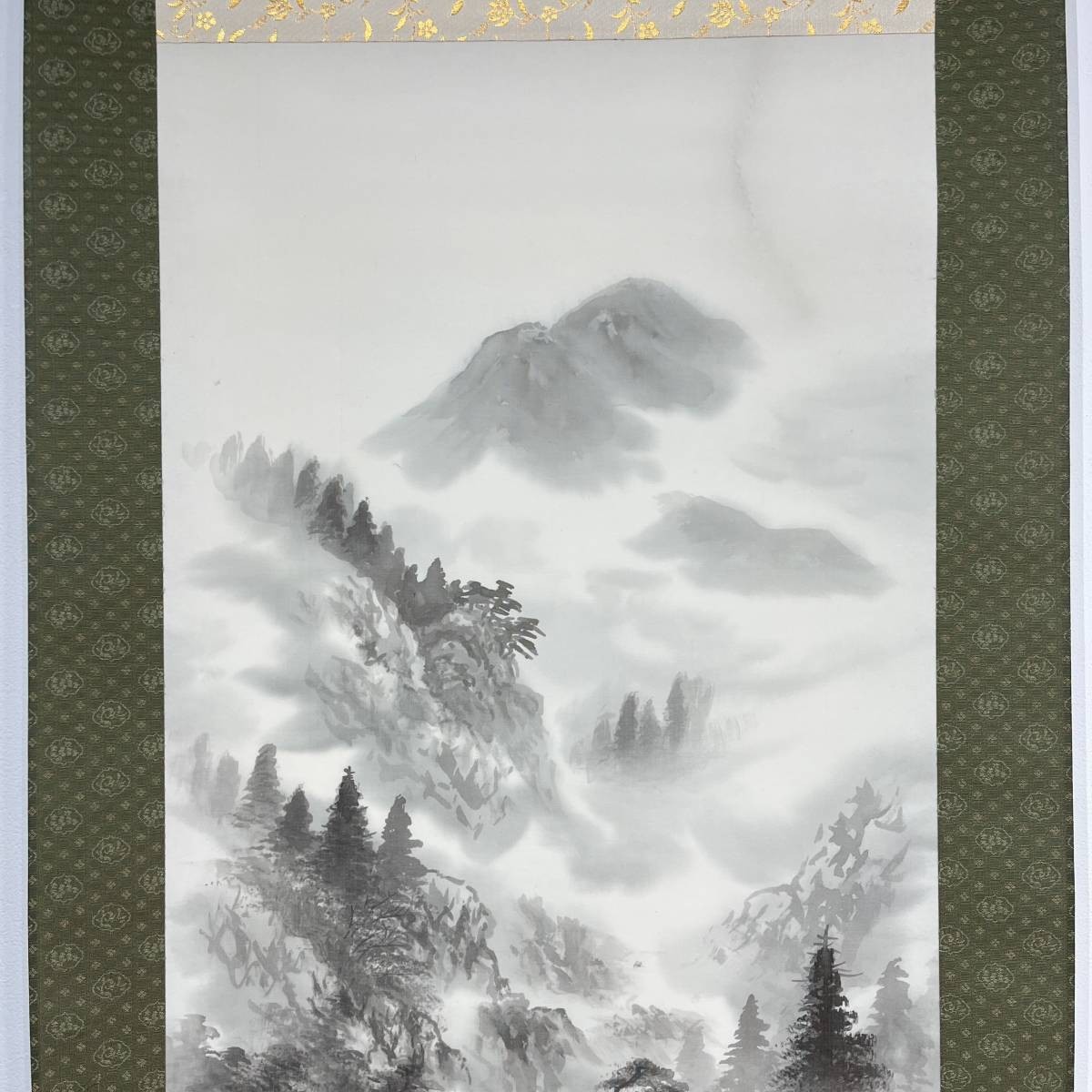 Yahoo!オークション - 【掛軸】絵画 日本画 富田頼渓 「水墨山水