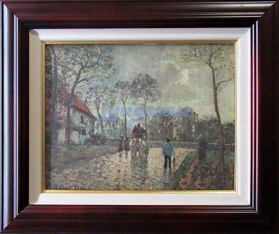 額装】 複製画 Camille Pissarro カミーユ・ピサロ 「ルーブシエンヌの