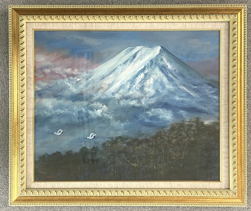 [渡辺 始] 雲海の富士 「額寸　(約)縦69㎝×横81㎝×厚み6㎝」