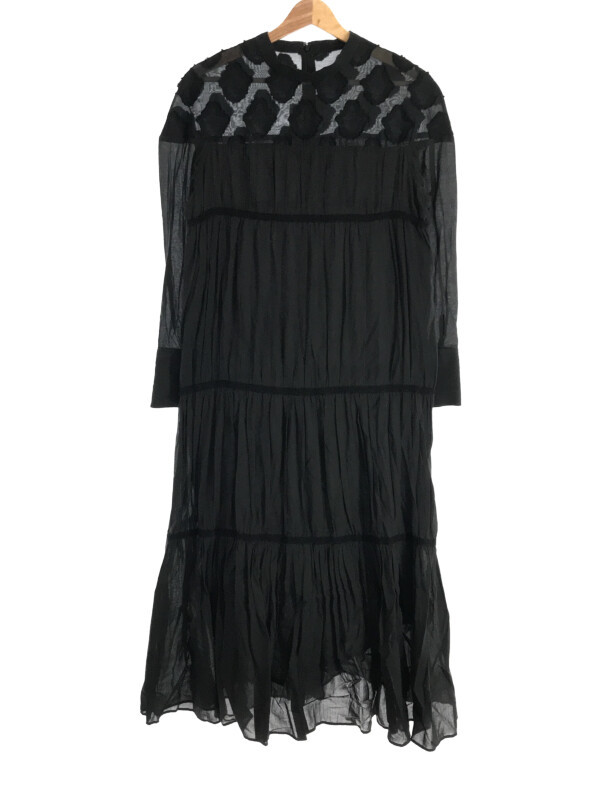 RIM.ARK リムアーク Original cut jacquard dress ジャガードドレスワンピース ブラック サイズ:38 レディース【TLS】