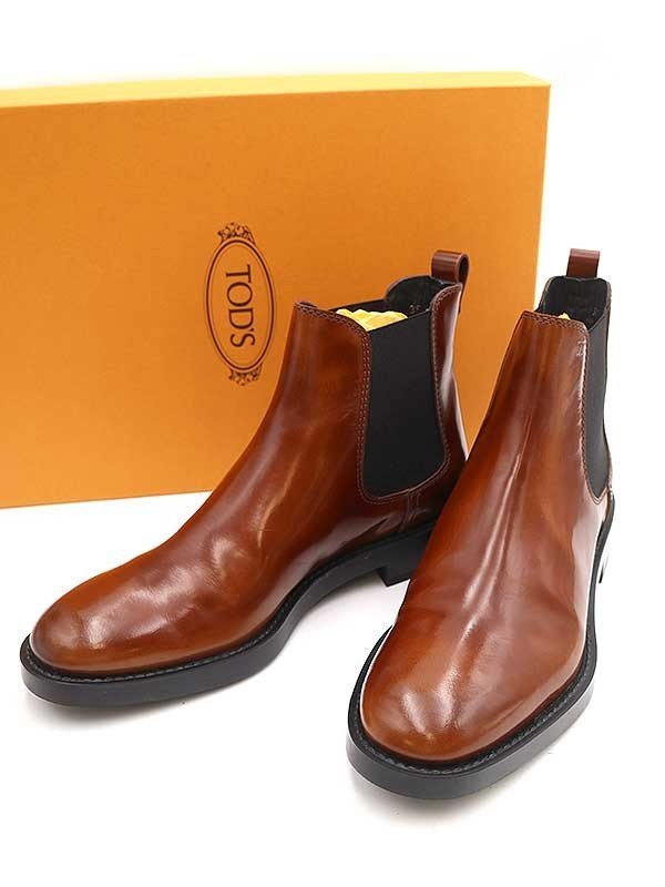 TOD’S トッズ Ron Herman別注 サイドゴアレザーチェルシーブーツ ブラウン サイズ：36_画像1