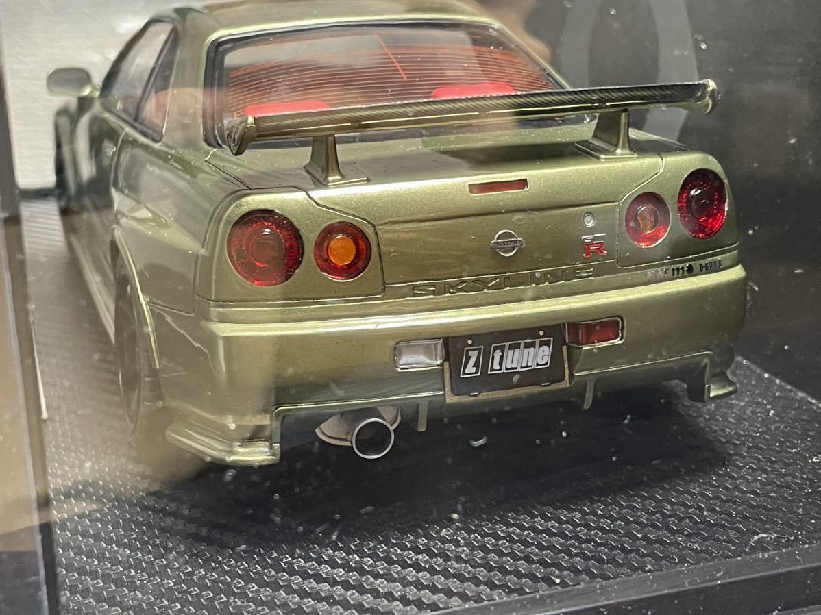 IG8907 1/18 Nissan Skyline GT-R R34 Z-tune Millennium Jade