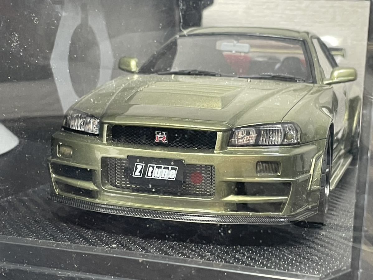 IG8907 1/18 Nissan Skyline GT-R R34 Z-tune Millennium Jade