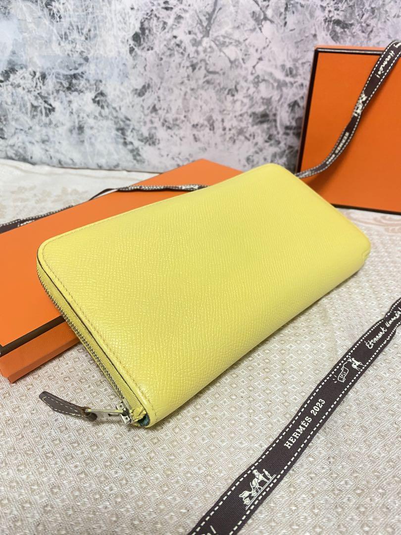 美品エルメス アザップロング シルクイン ラウンドファスナー 長財布 X
