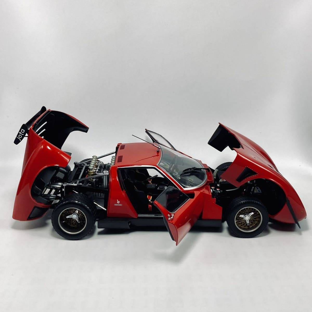 磨き処理済み 旧黒箱 京商 1/18 1975年型 ランボルギーニ イオタ SVR レッド フルギミックモデルの画像1