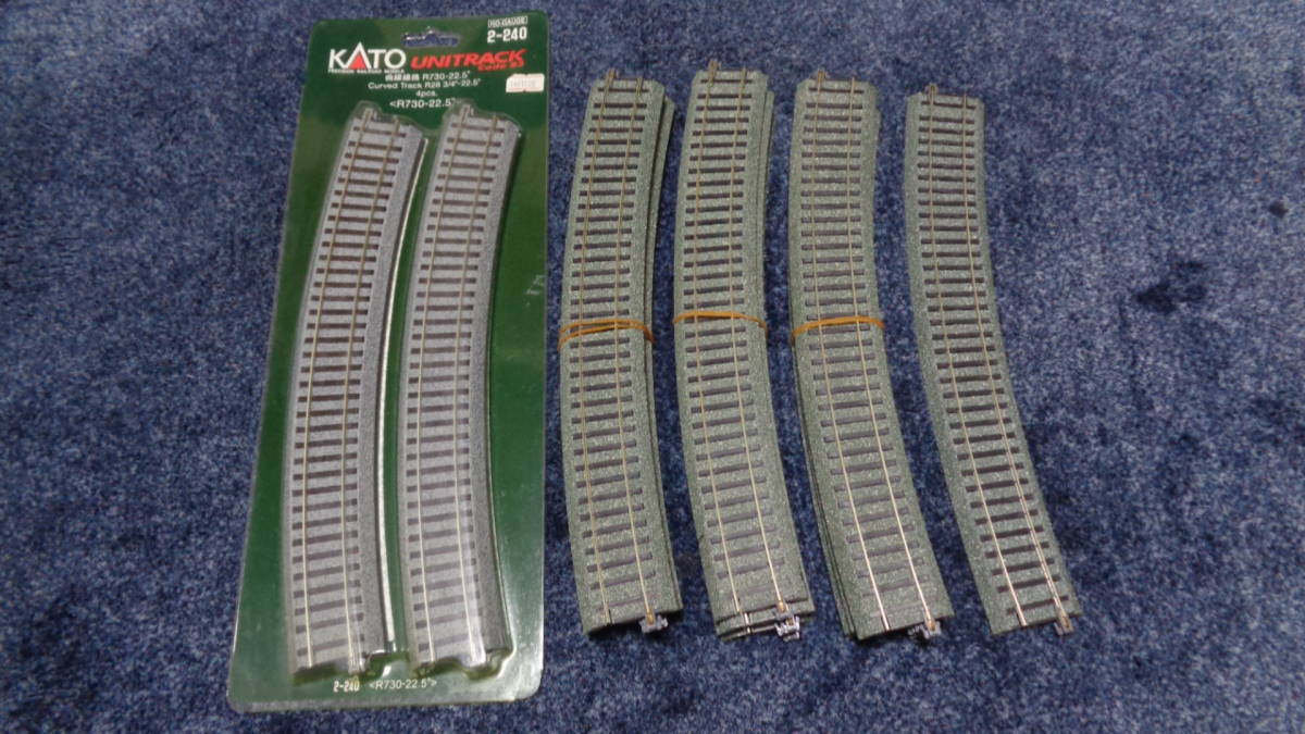 KATO 2-240 HOゲージ曲線線路 R730-22,5度 17本+おまけR790-22,5度 送料700円 KATO HOゲージ PC曲線線路 R790-22.5° 4本入 2-251 鉄道模型用品