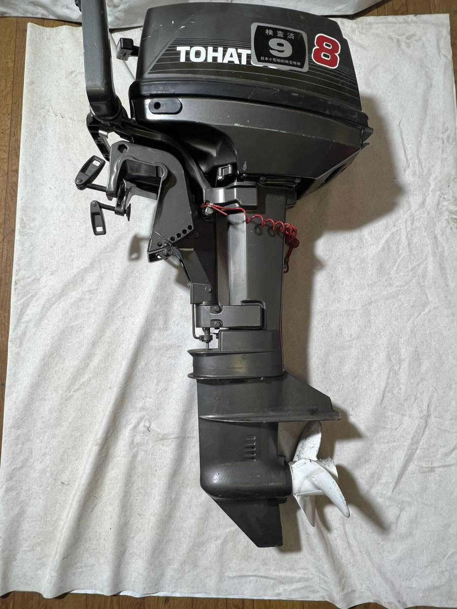 中古品 トーハツ TOHATSU 8馬力 小型船舶用 船外機 M8B 3B2 動作 中古品 トーハツ TOHATSU 8馬力 小型船舶用 船外機 M8B 3B2 動作