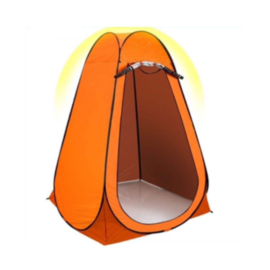 着替えテント プライバシーテント 多機能テント ポータブル オレンジ