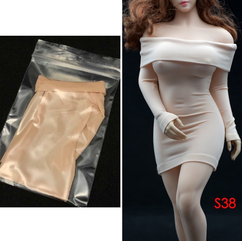  special price middle postage 84 jpy beige 1/6 woman off shoulder dress TBleague phicen correspondence ( inspection Jiaou doll DAMTOYS hot toys verycool figure 