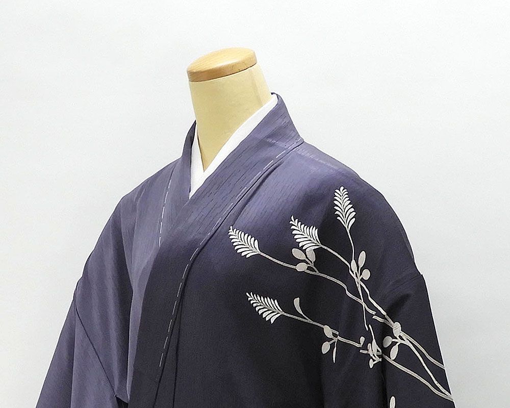 夏物 訪問着 新品仕立済 正絹 夏物 萩模様 身丈173cm 裄丈68cm 縦絽