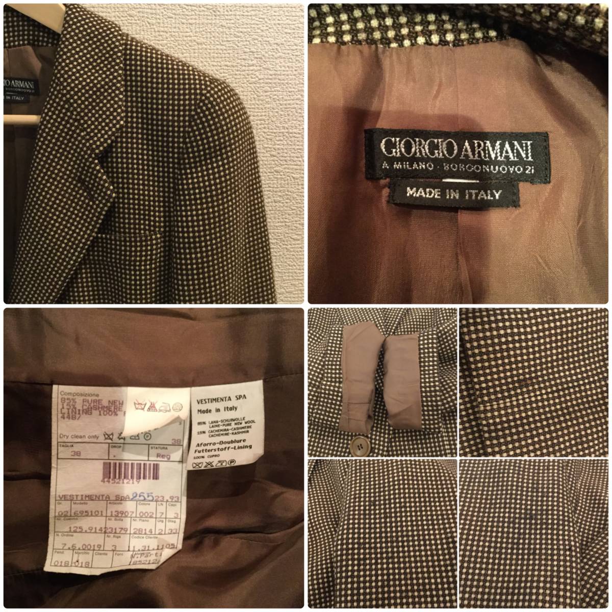 joru geo Armani black tag 1.. cashmere . jacket 38/ tailored 