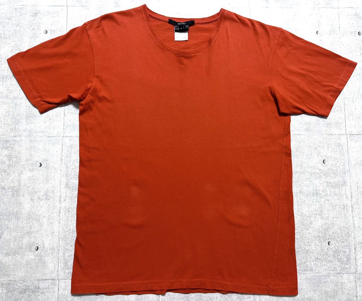 国内発 GUCCI ロゴオレンジコットンクルーネック半袖Tシャツ Yahoo!オークション - 正規品 イタリア製 グッチ クルーネック