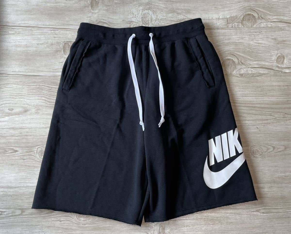 【S】ナイキ NIKE 新品 エッセンシャル メンズ フレンチテリー アルムニ ショートパンツ スウェットショート ハーフパンツ 黒 ブラック