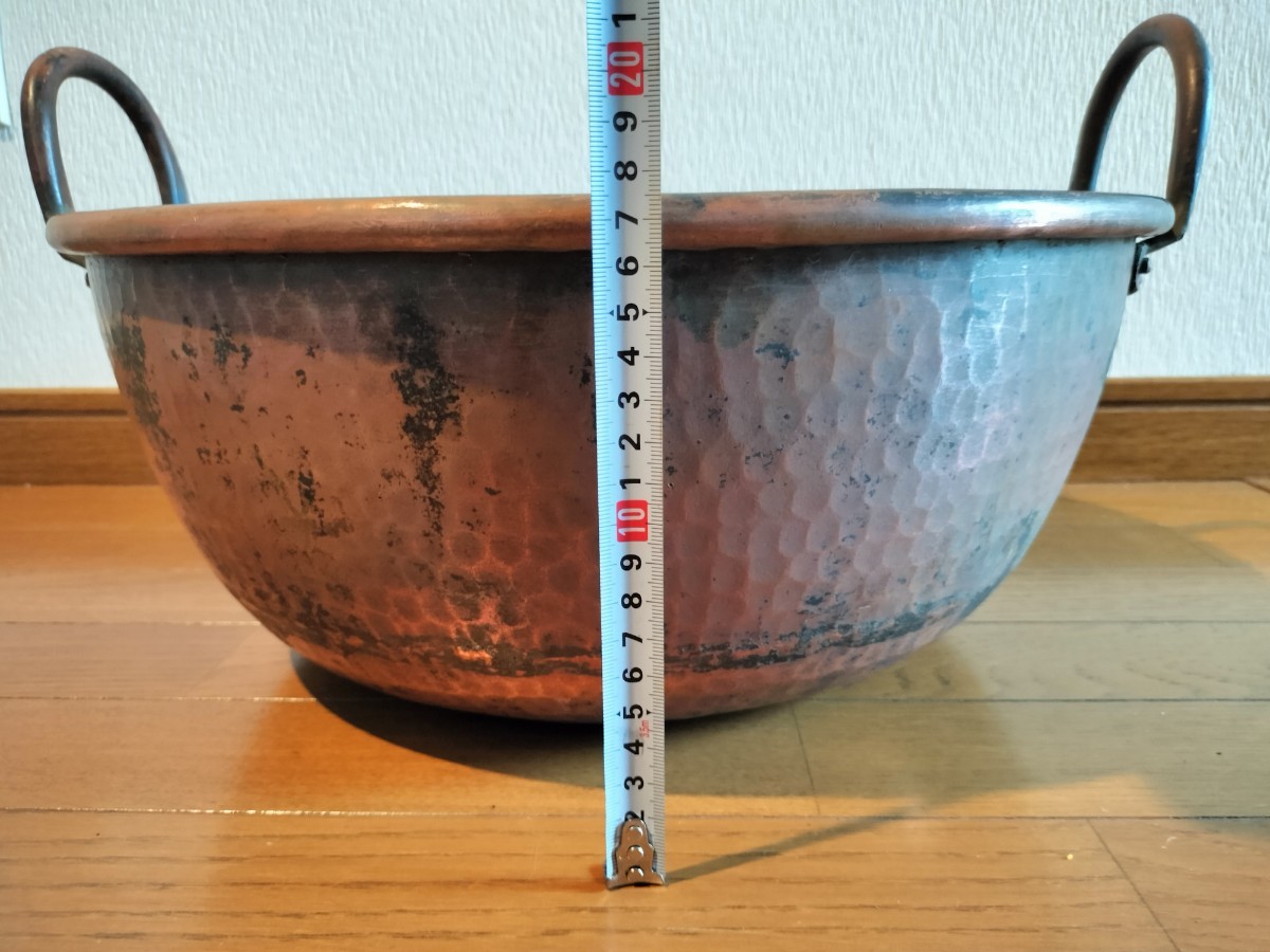 さわり鍋 銅鍋 業務用 和菓子 洋菓子 直径約42cm 深さ約17.5cm(鍋