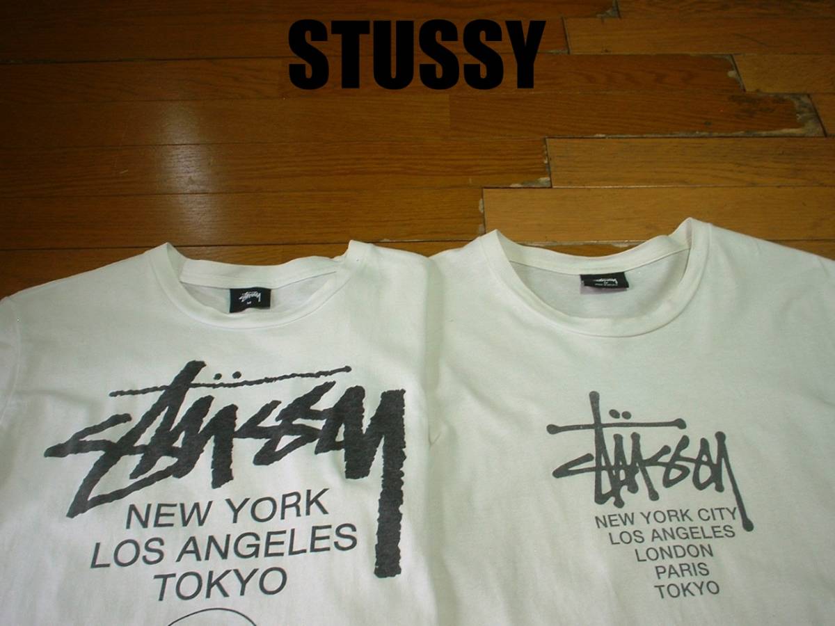 即戦力2着セットSTUSSYお勧めデザインTシャツM正規ステューシー白