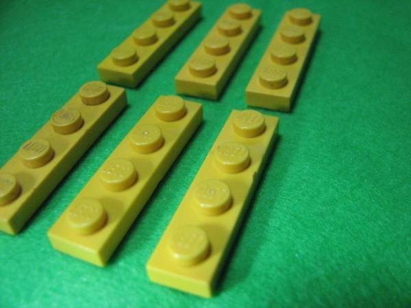 ☆レゴ-LEGO★3710★1X4★プレートパーツ★黄色★6個★USED★_画像2