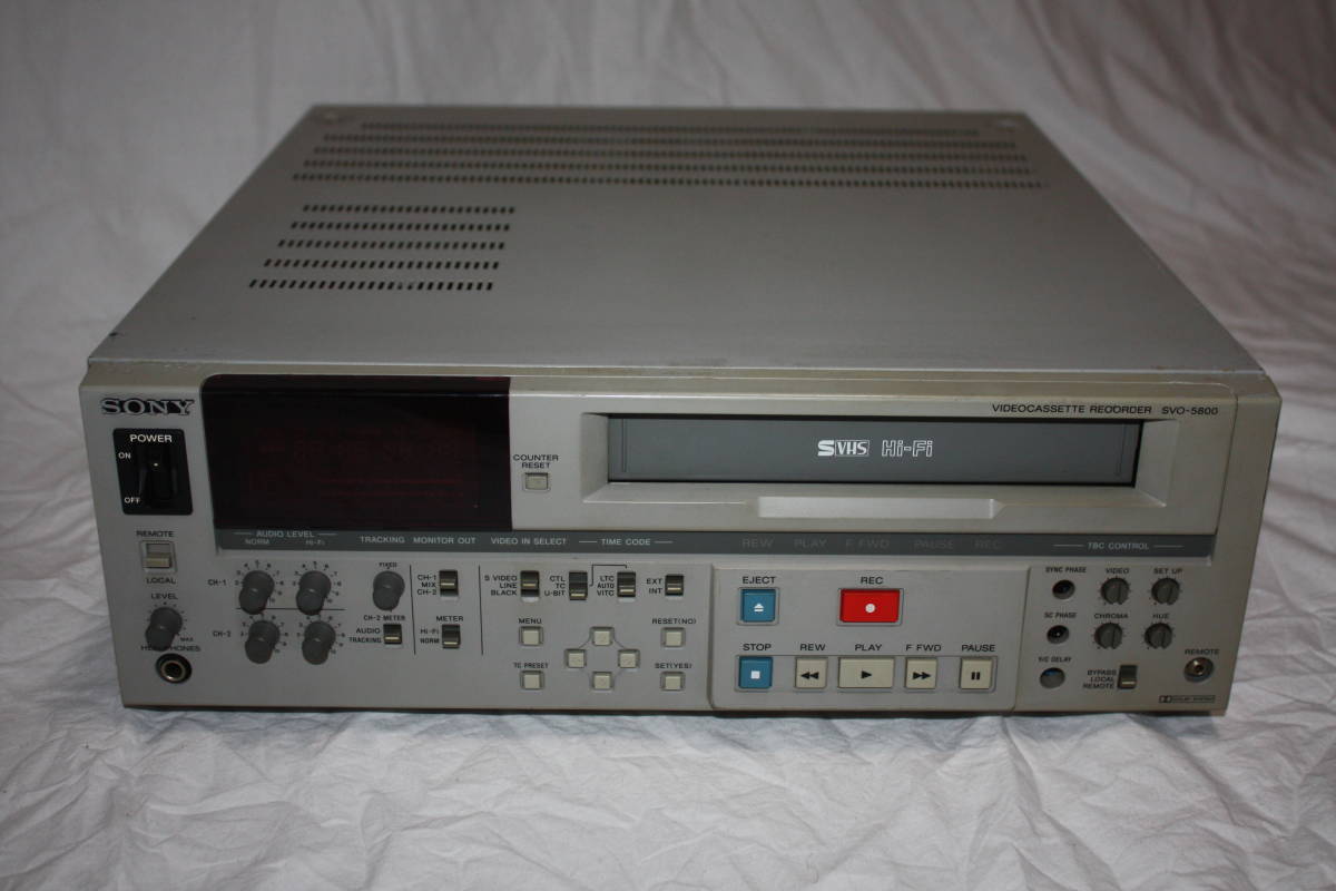 SONY SVO-5800 редкий! рабочий товар прекрасный товар S-VHS для бизнеса VTR( осмотр :PDW-,HDW-,PMW-,HXR-, дублирование машина, копировальный аппарат, архив, Showa Retro )