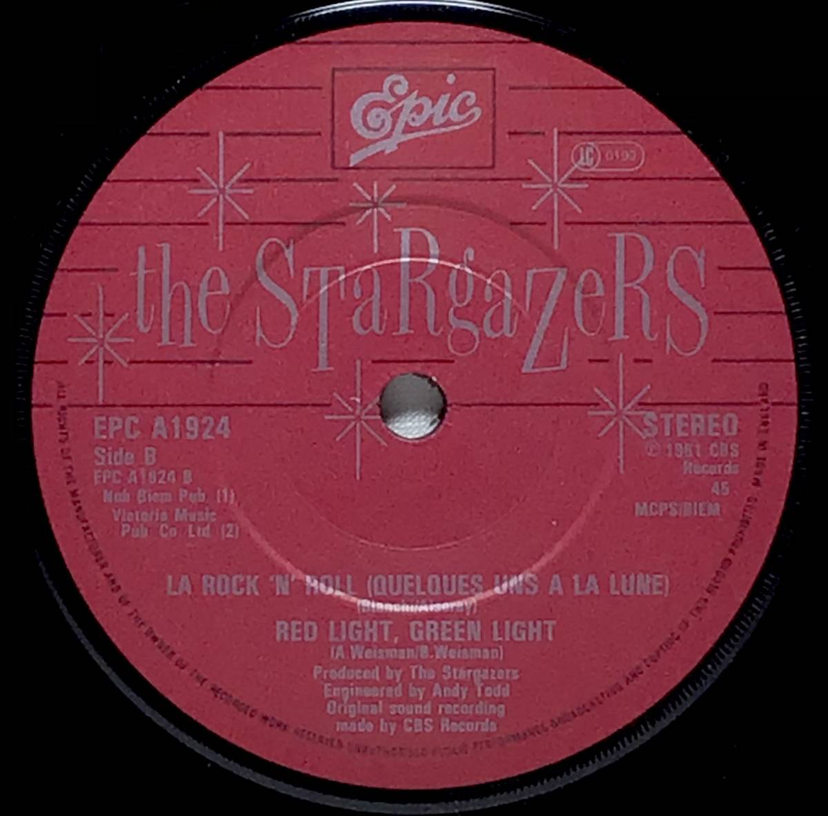【英7】 THE STARGAZERS / GROOVE BABY GROOVE / JUMP AROUND / 1981 UK盤 4曲入り 7インチシングルレコード EP 45 ロカビリー ネオロカ_画像5