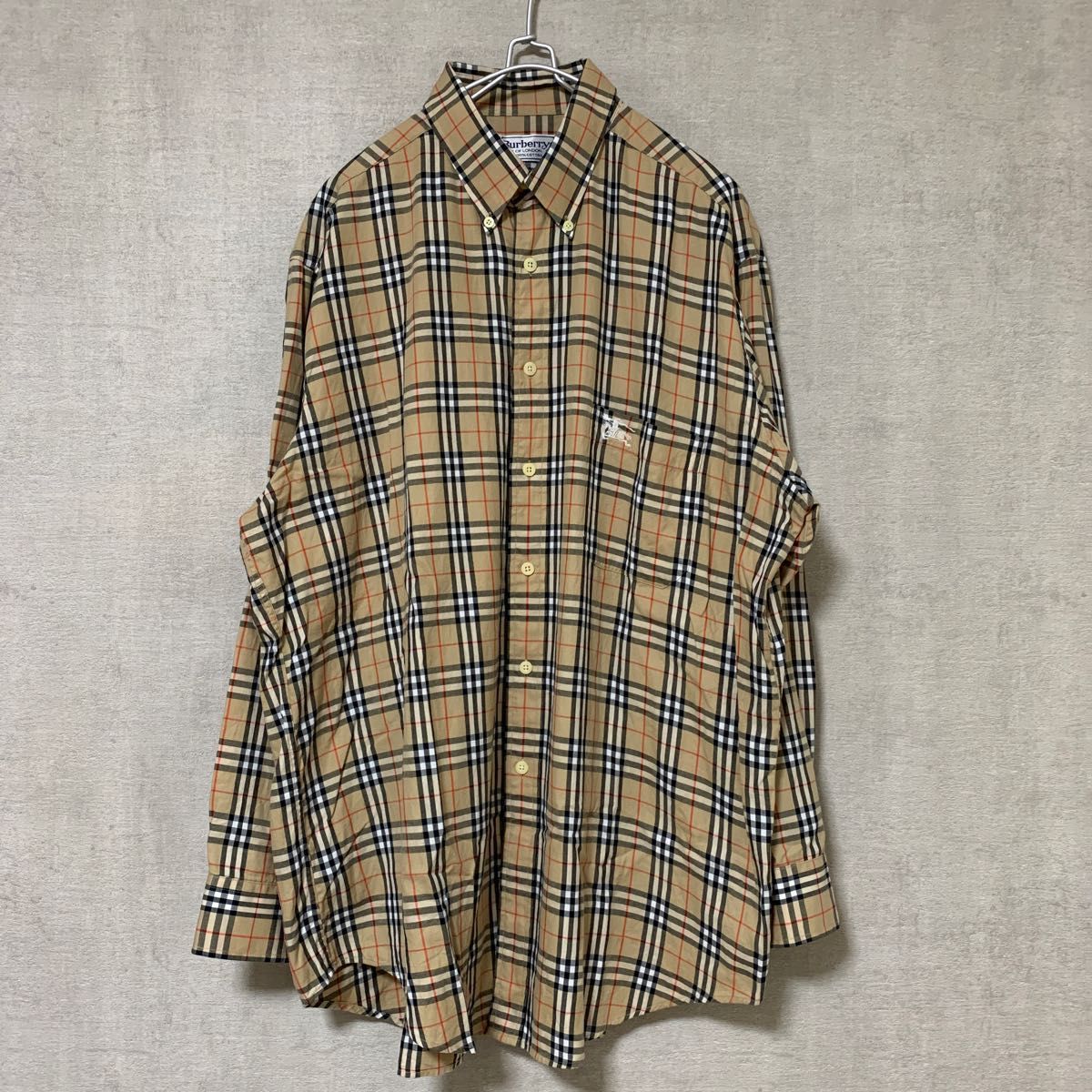 BURBERRY 長袖シャツ ノバチェック ベージュ ビッグサイズ