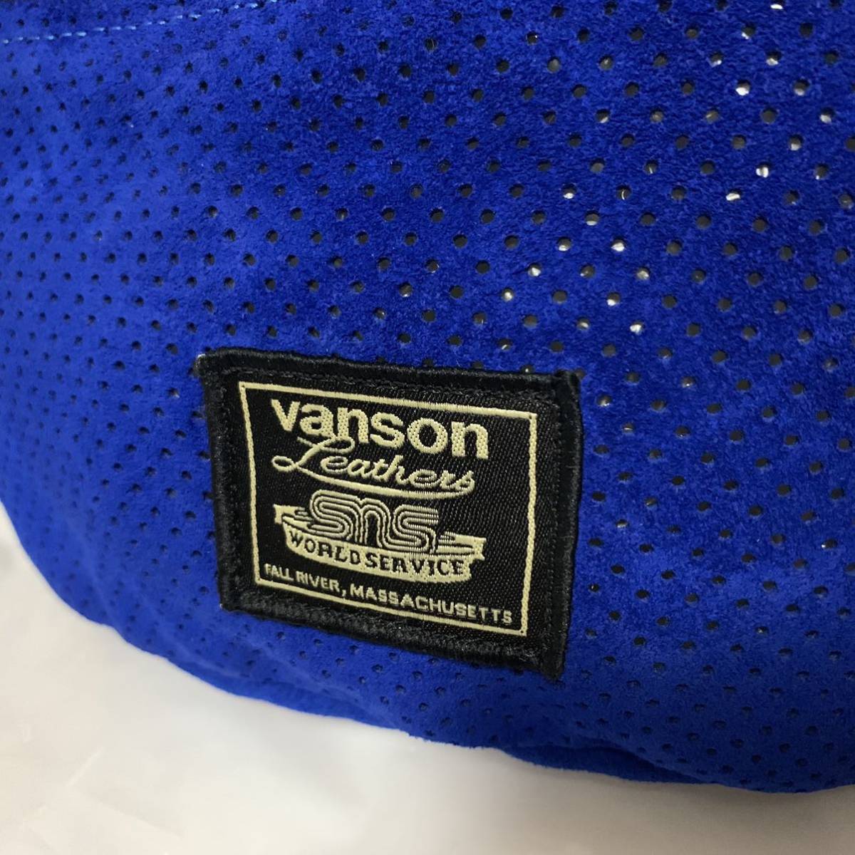 定価2万円 VANSON SNS Fanny Pack ファニーパック バンソン ウエストバッグ ボディーバッグ スエード パンチレザー USA製の画像3