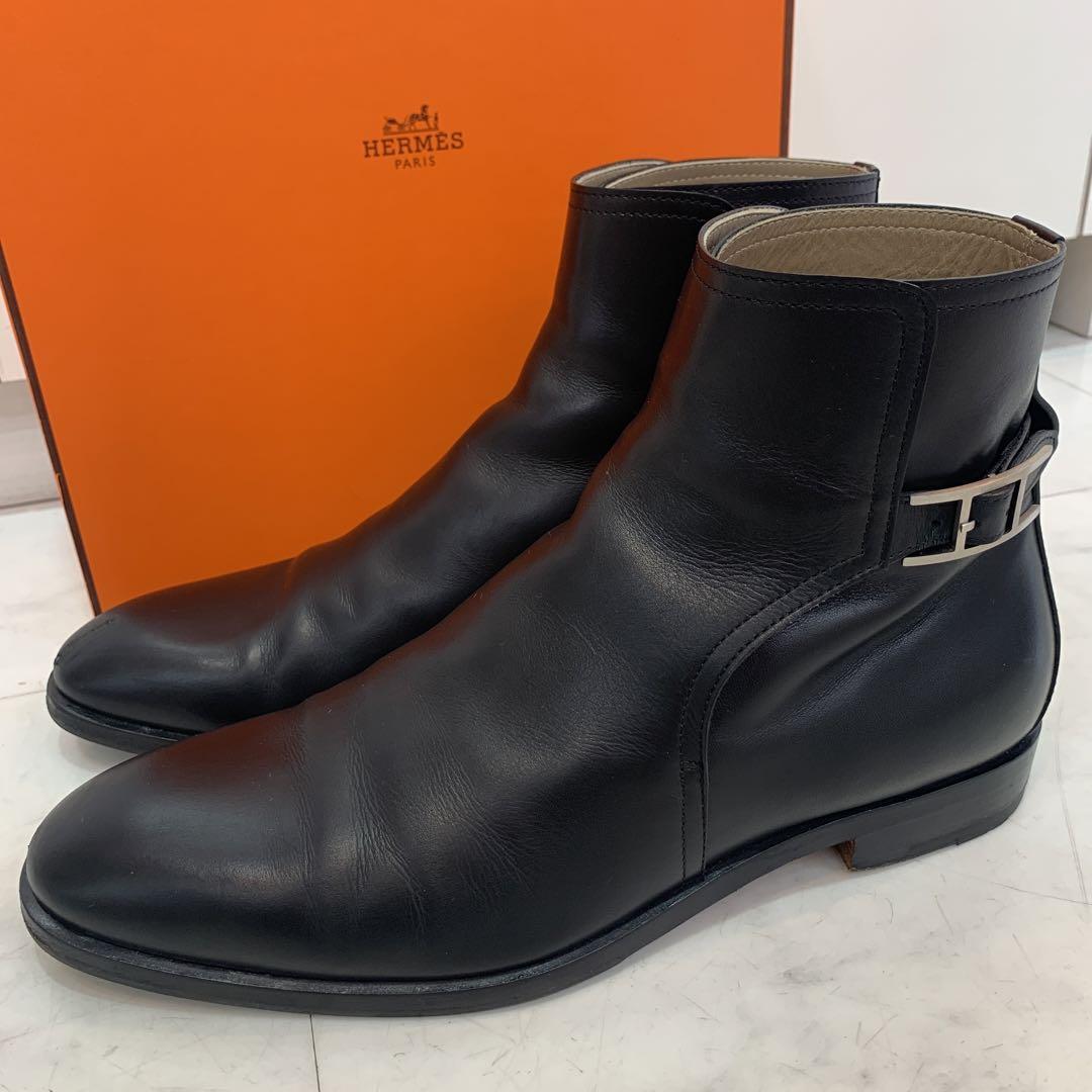 美品 HERMES ポートランド ショートブーツ メンズ サイズ42|Yahoo