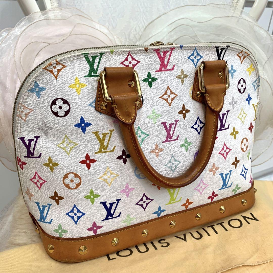 LOUIS VUITTON アルマ モノグラムマルチカラー ブロン ハンドバッグ_画像2