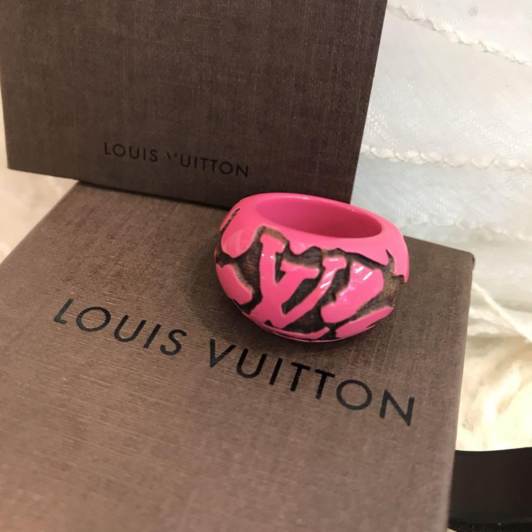 * beautiful goods *LOUIS VUITTON bar g* Leo monogram ring pink M